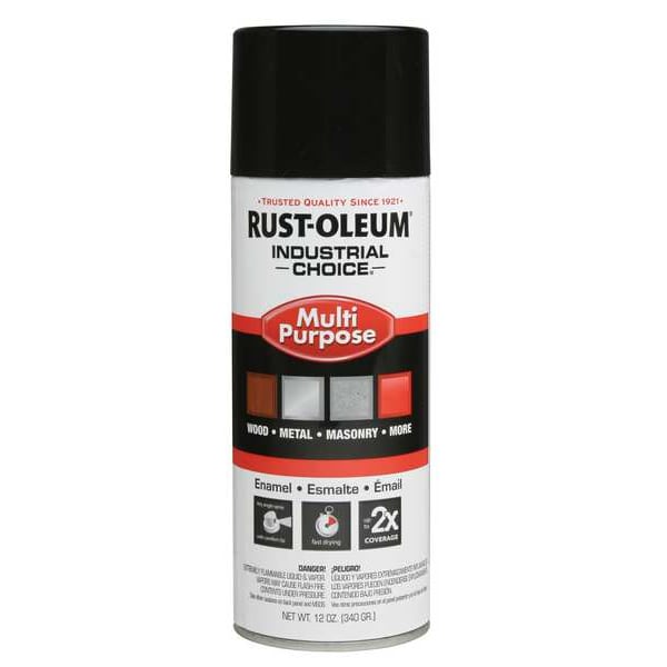 Spray Paint, Black, Gloss, 12 oz