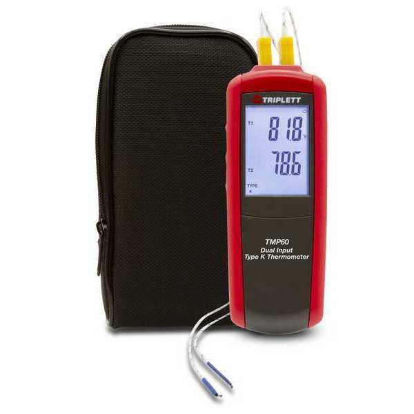 Dual Input Thermocouple J/K Thermometer