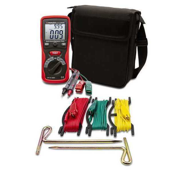 Earth Ground Tester Kit, 200V AC, Case