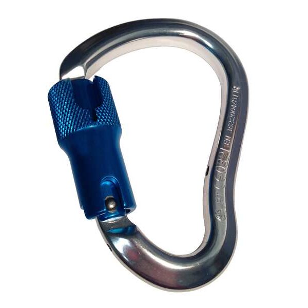 Carabiner, Silver, Twist Lock, 400 lb