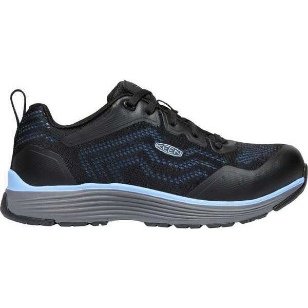 Size 6 1/2 Women's Athletic Shoe Aluminum Safety Shoes, Airy Blue/Black