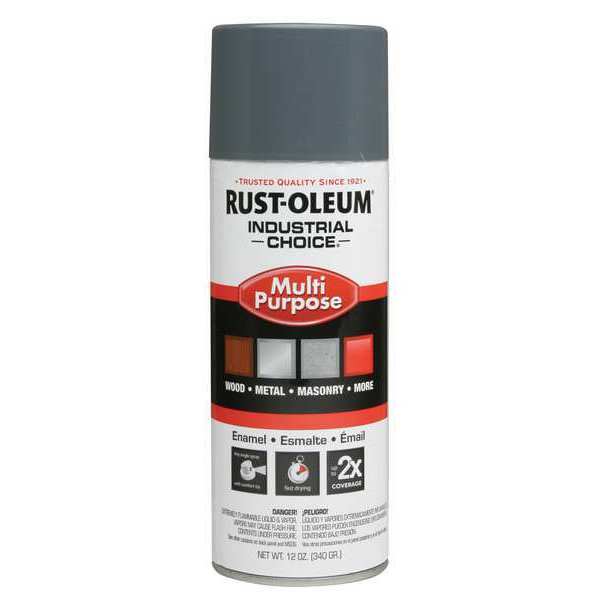 Spray Paint, Universal Gray, Gloss, 12 oz