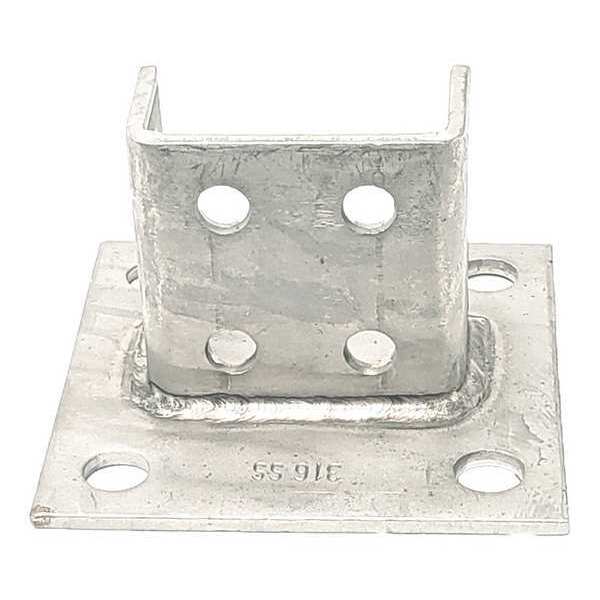 Strut Channel Fitting, Silver, 1/4