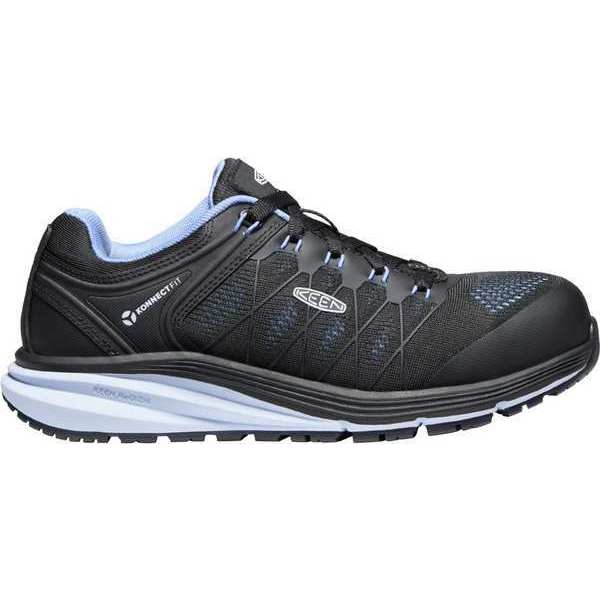 Size 7 Women's Athletic Work Shoe Carbon Fiber Safety Shoes, Hydrangea/Black