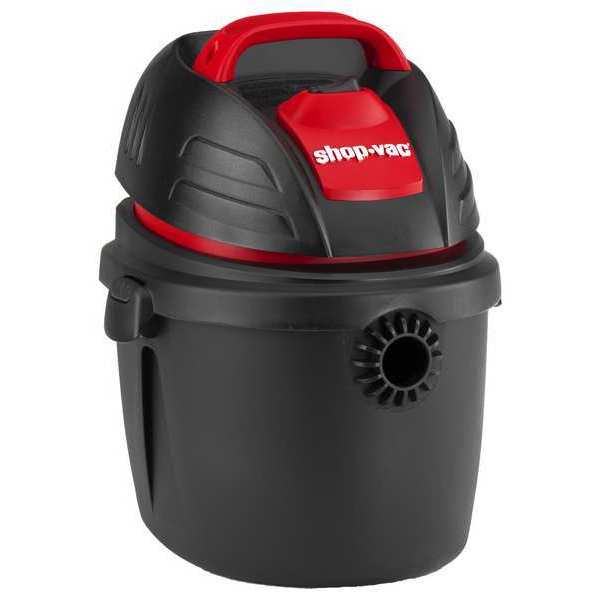 Shop Vacuum, 2 1/2 gal Tank Size, 1 1/4 in Vacuum Hose Dia., Plastic