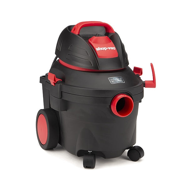 Shop Vacuum, 4 gal, Plastic, 105 cfm