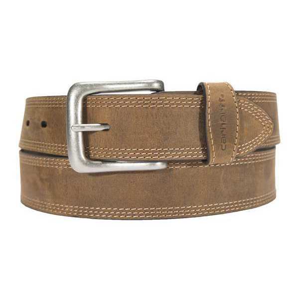 Triple Stitch Belt, Brown, 58