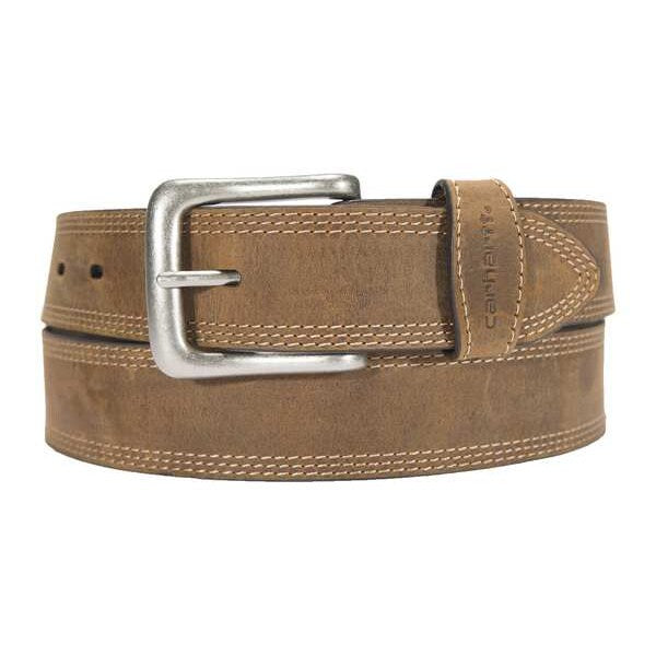 Triple Stitch Belt, Brown, 46