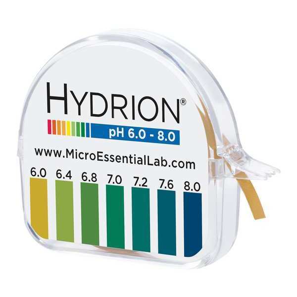 pH Test Paper, 15 ft L, 6 to 8 pH, PK10