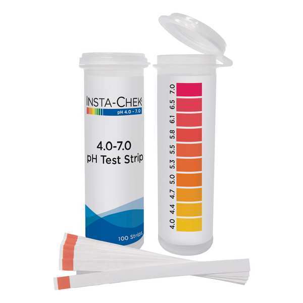 pH Test , 3 1/4 in L, 4 to 7 pH, PK600