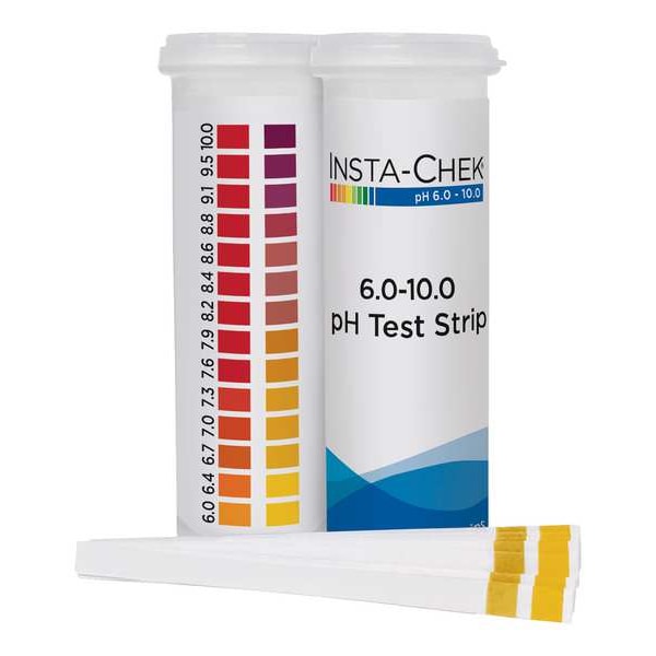 pH Test , 3 1/4 in L, 6 to 10 pH, PK600