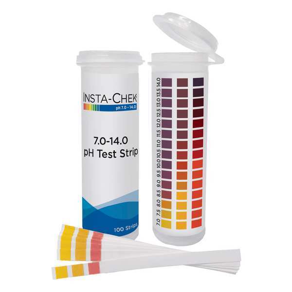 pH Test , 3 1/4 in L, 7 to 14 pH, PK600