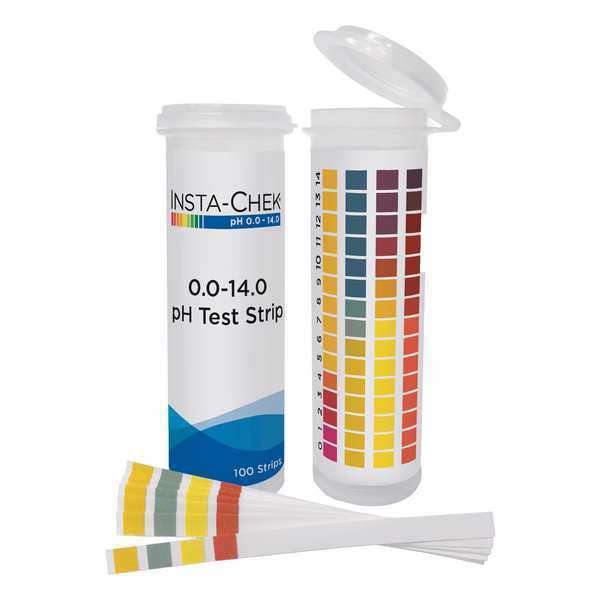 pH Test , 3 1/4 in L, 0 to 14 pH, PK600