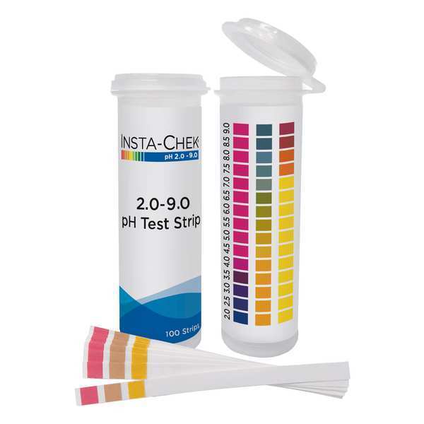 pH Test , 3 1/4 in L, 2 to 9 pH, PK600