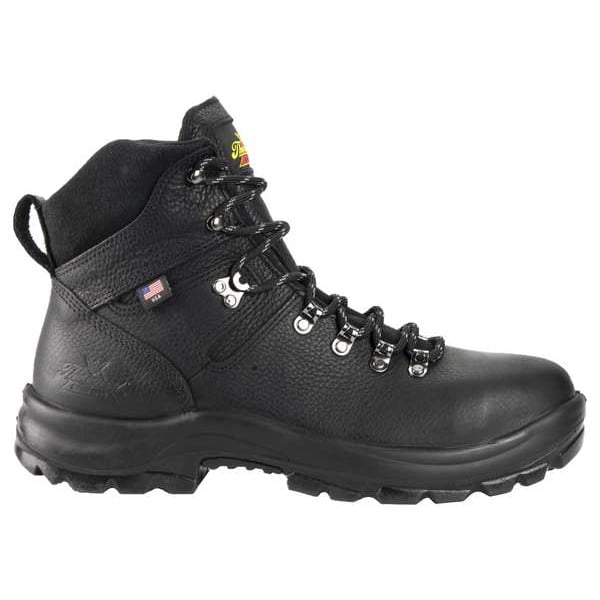 Size 12 Men's 6 in Work Boot Steel Six Inch Black Work Boot, Black