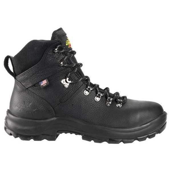 Size 10 Men's 6 in Work Boot Steel Six Inch Black Work Boot, Black