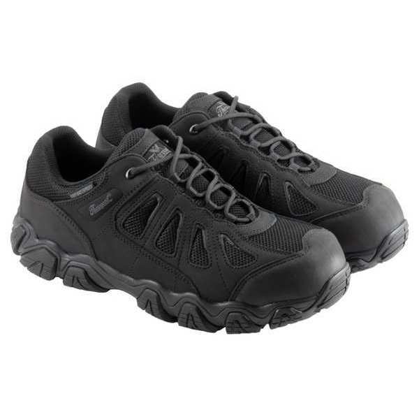 Size 15 Men's Hiker Shoe Composite Oxford Hiker Saftey Toe, Black/Gray