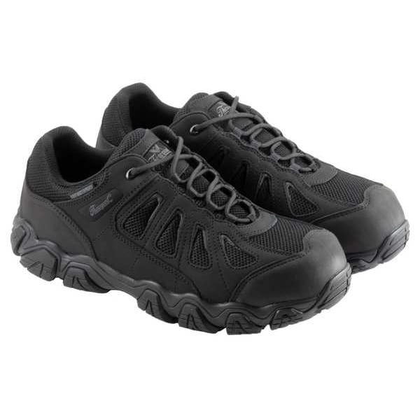 Size 9 1/2 Men's Hiker Shoe Composite Oxford Hiker Saftey Toe, Black/Gray