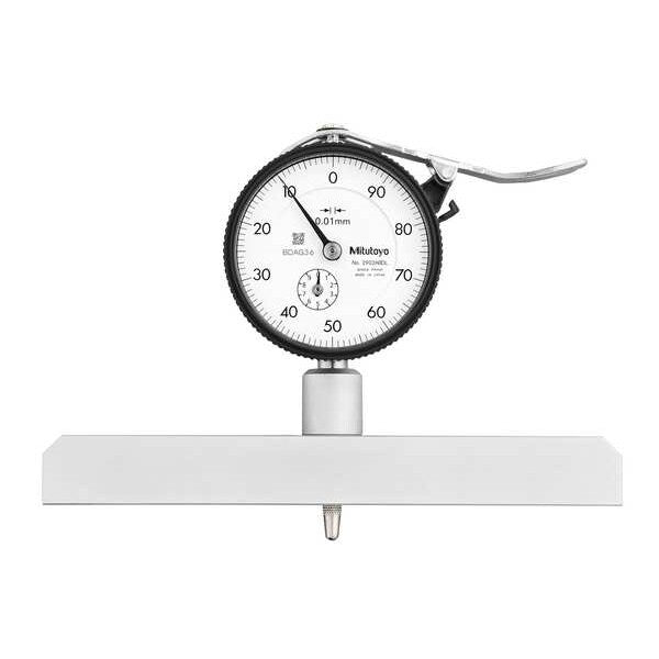 Dial Depth Gage, Mechanical, 0 to 200 mm