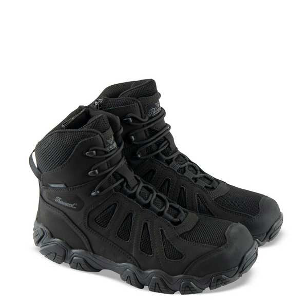 Size 7 1/2 Men's Hiker Boot Composite Hiker Boots, Black/Gray