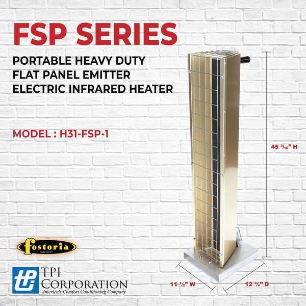 Portable Infrared Heater, 240V AC