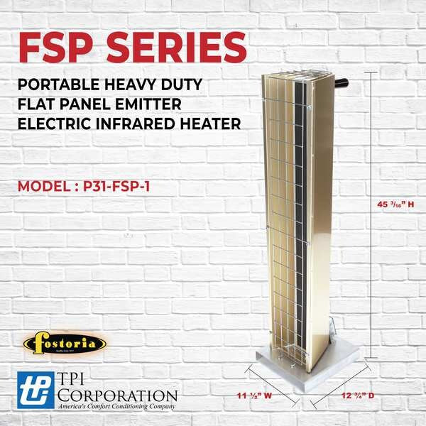 Portable Infrared Heater, 480V AC