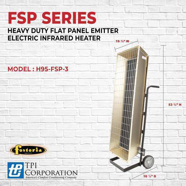 Portable Infrared Heater, 240V AC