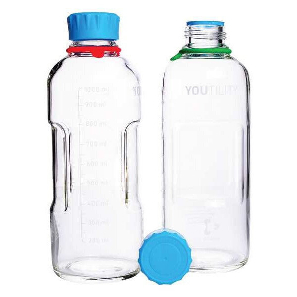 Bottle, 253 mm H, Clear, 93 mm Dia, PK4