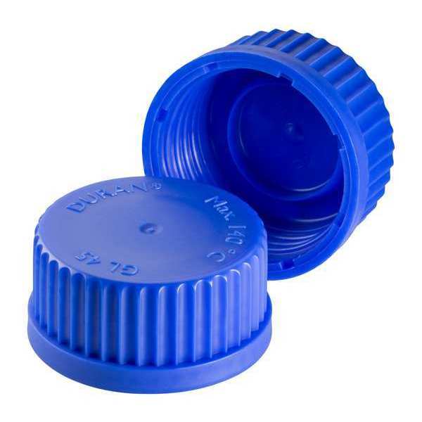 Cap, 54 mm Dia, Blue, PK10