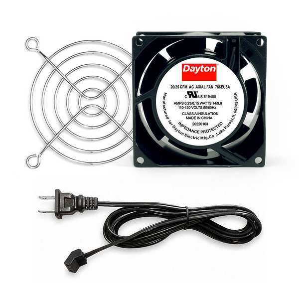 Axial Fan Kit, 3 1/8 in H, 1 1/2 in D