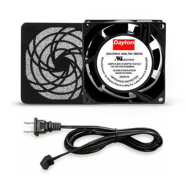 Axial Fan Kit, 3 5/8 in H, 1 in D