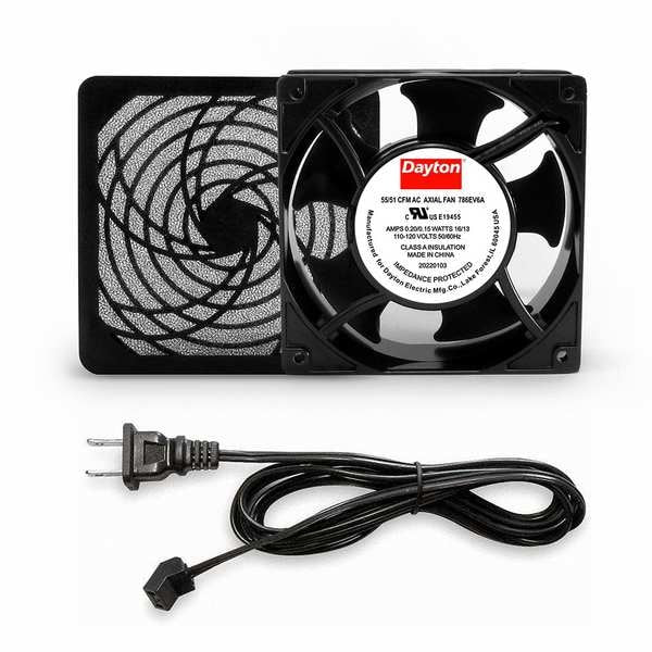 Axial Fan Kit, 4 3/4 in H, 1 in D