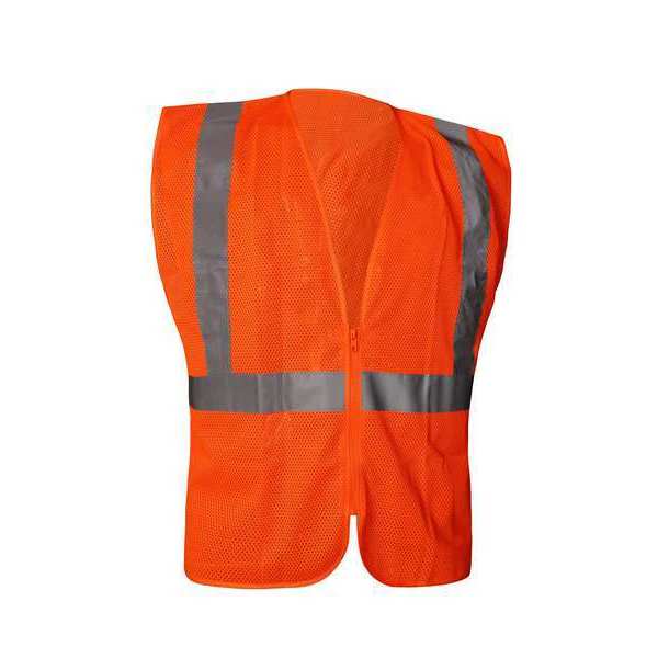 Class 2, Orange, Zipper, Mesh, Non-Contr