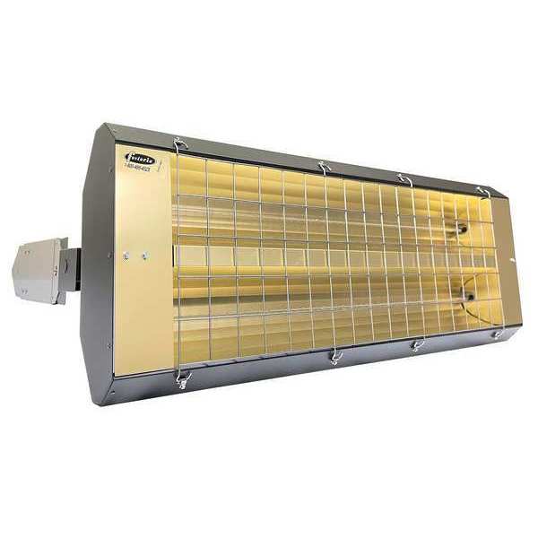 Infrared Quartz Electric Heater, Galvanized Steel, 480 V