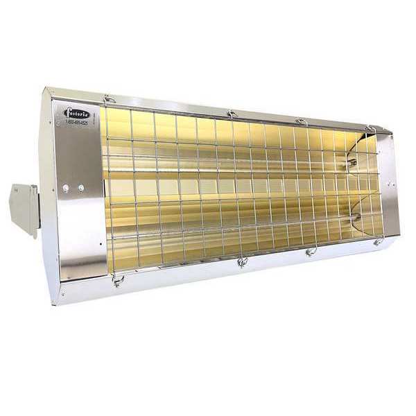Infrared Quartz Electric Heater, Stainless Steel, 480 V