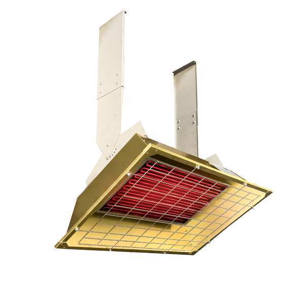 Infrared Overhead Electric Heater, Aluminum, 208 V