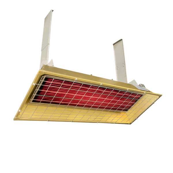 Infrared Overhead Electric Heater, Aluminum, 480 V