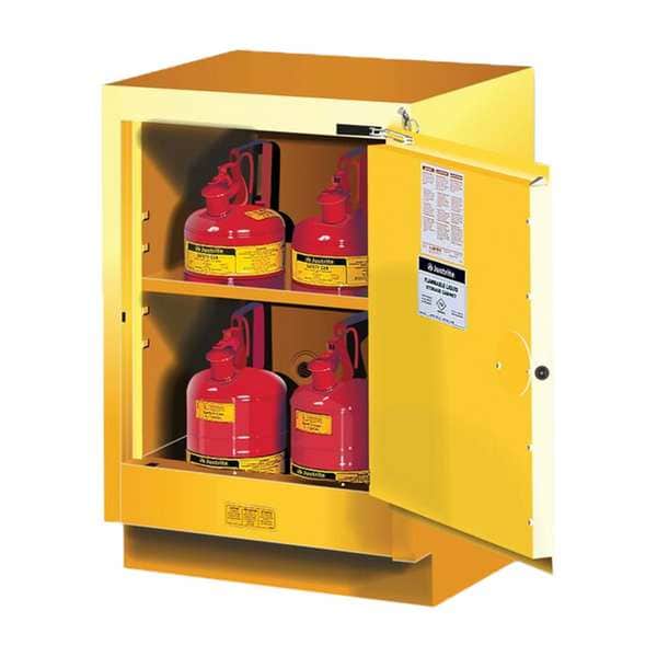 Cabinet, 15 gal, Flammable, Yellow
