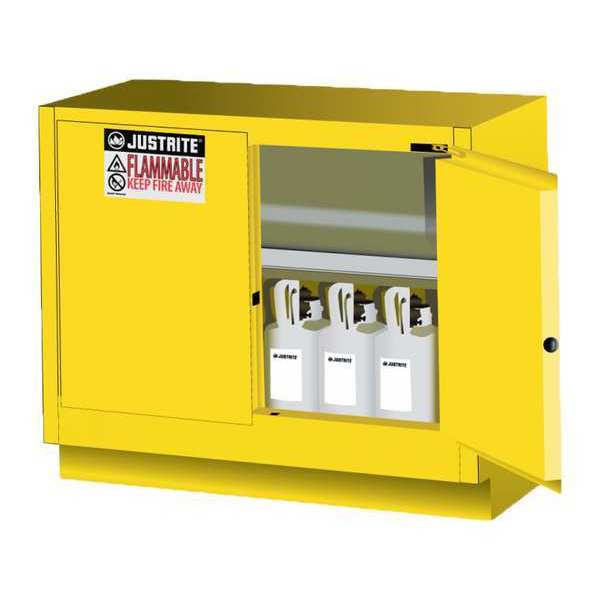 Cabinet, 21 gal, Flammable, Yellow