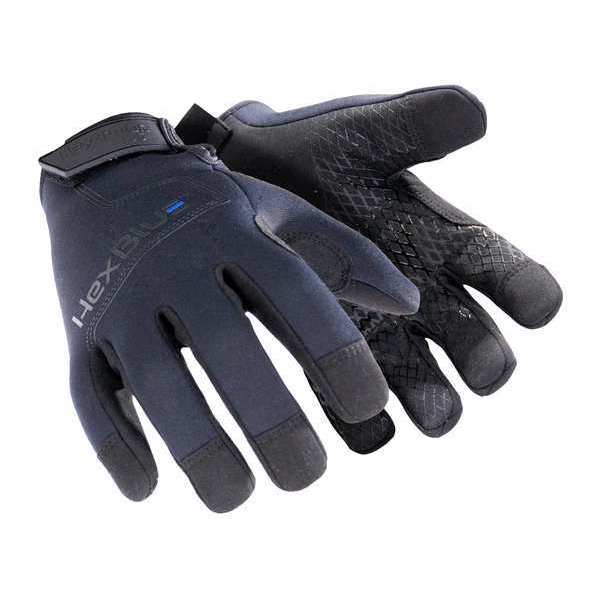 Safety Gloves, Blue/Black, XL, PR