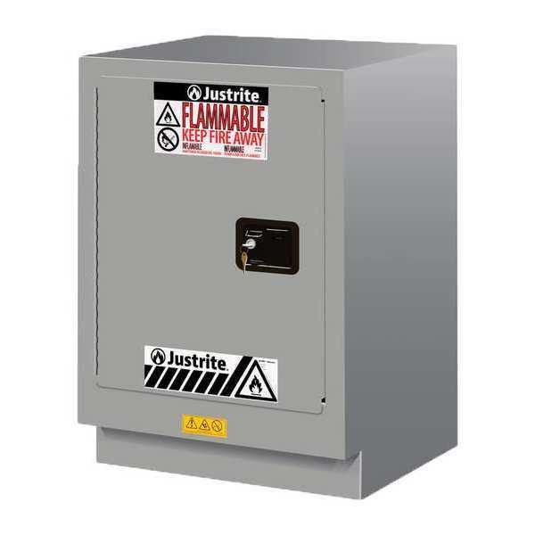 Cabinet, 15 gal, Flammable, Silver