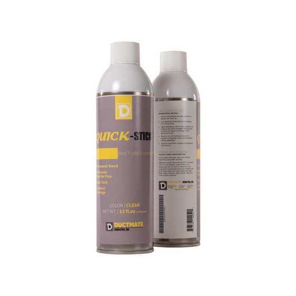 Spray Adhesive, Quick-Stick Series, Clear, 13 oz, Aerosol Can