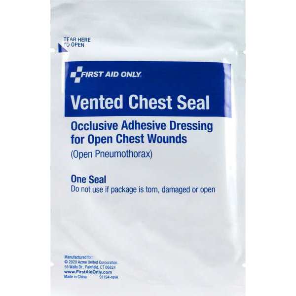 Chest Seal, White, 6 in L