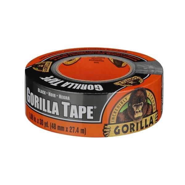 Heavy Duty Duct Tape, 1 7/8 in W x 30 yd L, Black, 1 PK