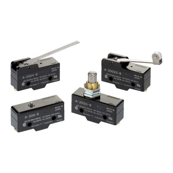 SNAP ACTION SWITCH, Hinge, Lever Actuator, SPDT, 15 A @ 250 V AC Contact Rating