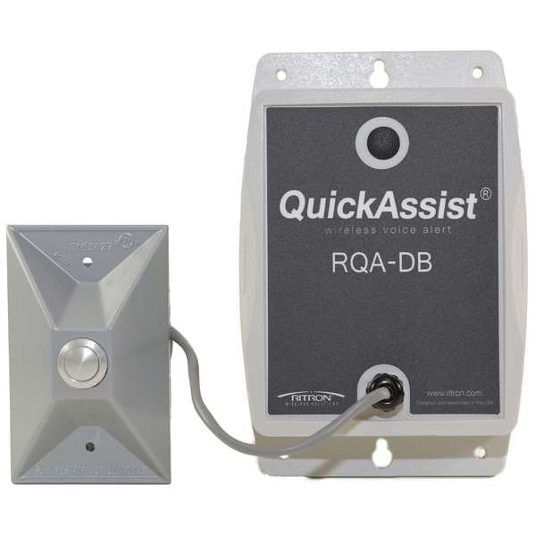 Wireless Call Button 2-Way, Al/PC, 5 in W
