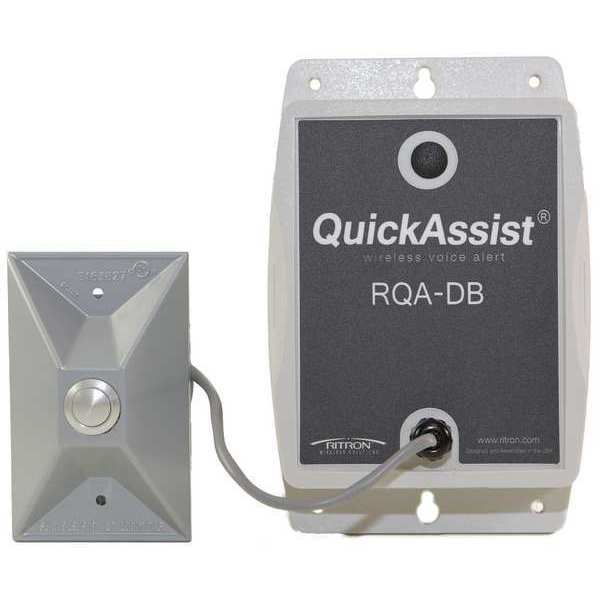 Wireless Call Button 2-Way, Al/PC, 5 in W