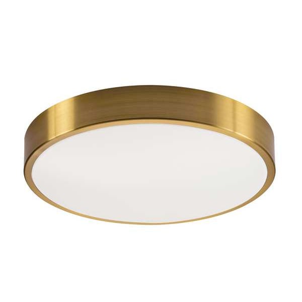 RndLEDMnt, 19in, 4000K, 3200lm, Brass, Alum