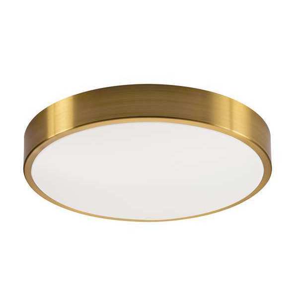 RndLEDMnt, 14in, 4000K, 2500lm, Brass, Alum