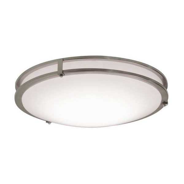 RndLEDMnt, 24in, 4000K, 3100lm, Slvr, Steel